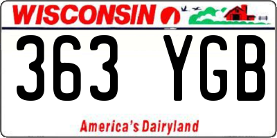 WI license plate 363YGB
