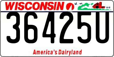 WI license plate 36425U