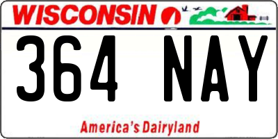 WI license plate 364NAY