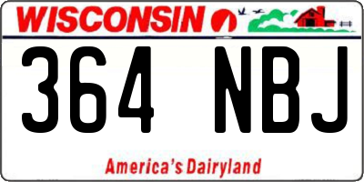 WI license plate 364NBJ