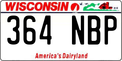 WI license plate 364NBP