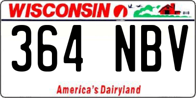 WI license plate 364NBV