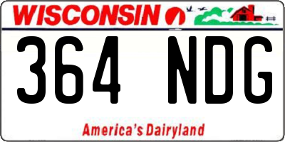 WI license plate 364NDG