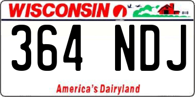 WI license plate 364NDJ
