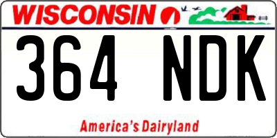 WI license plate 364NDK
