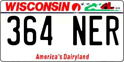 WI license plate 364NER