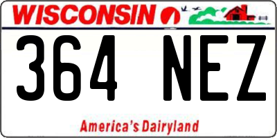 WI license plate 364NEZ