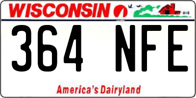 WI license plate 364NFE