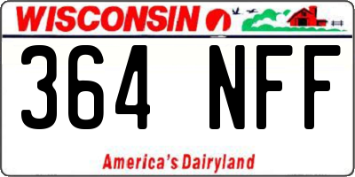 WI license plate 364NFF