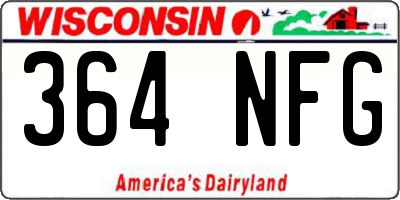 WI license plate 364NFG