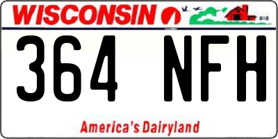 WI license plate 364NFH