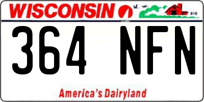 WI license plate 364NFN