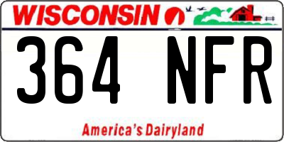 WI license plate 364NFR