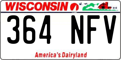 WI license plate 364NFV