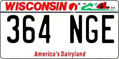 WI license plate 364NGE