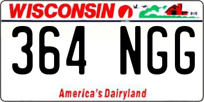 WI license plate 364NGG