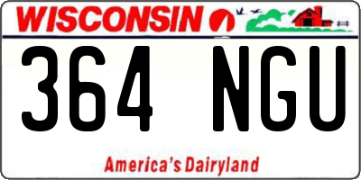 WI license plate 364NGU