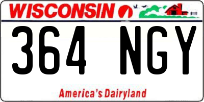 WI license plate 364NGY