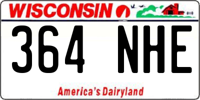 WI license plate 364NHE