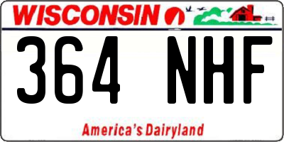 WI license plate 364NHF