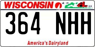 WI license plate 364NHH