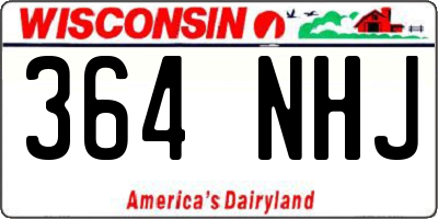 WI license plate 364NHJ