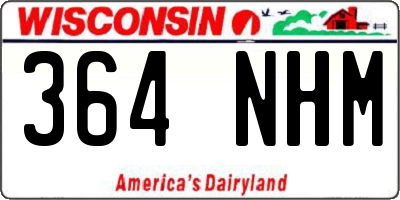 WI license plate 364NHM