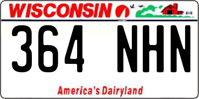 WI license plate 364NHN