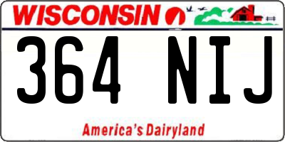 WI license plate 364NIJ