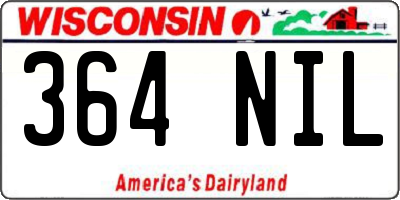 WI license plate 364NIL