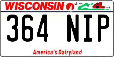 WI license plate 364NIP