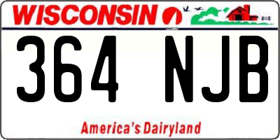 WI license plate 364NJB