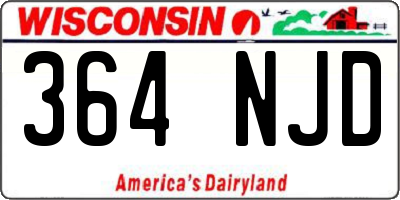 WI license plate 364NJD