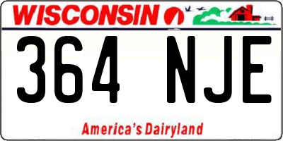 WI license plate 364NJE