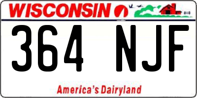 WI license plate 364NJF