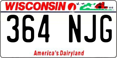 WI license plate 364NJG