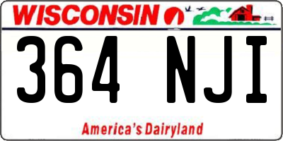 WI license plate 364NJI