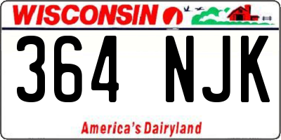 WI license plate 364NJK