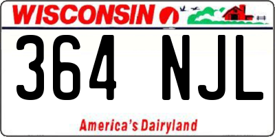 WI license plate 364NJL
