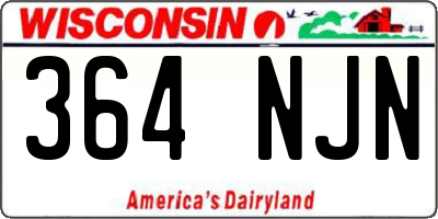 WI license plate 364NJN