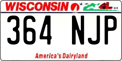 WI license plate 364NJP