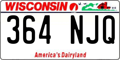 WI license plate 364NJQ