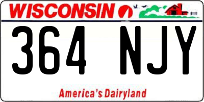 WI license plate 364NJY