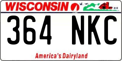 WI license plate 364NKC