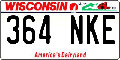 WI license plate 364NKE