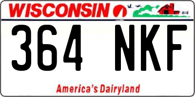 WI license plate 364NKF