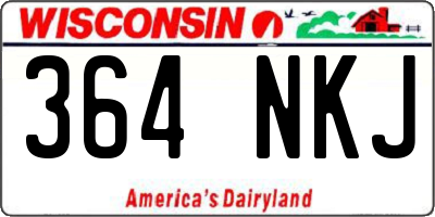WI license plate 364NKJ