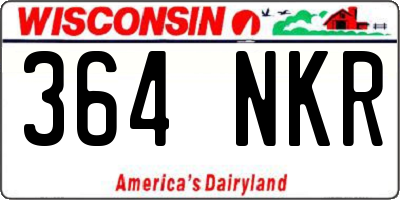 WI license plate 364NKR