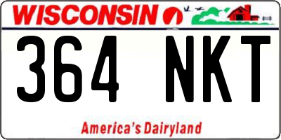 WI license plate 364NKT