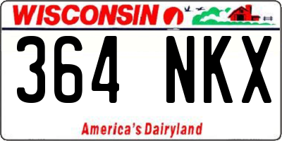 WI license plate 364NKX